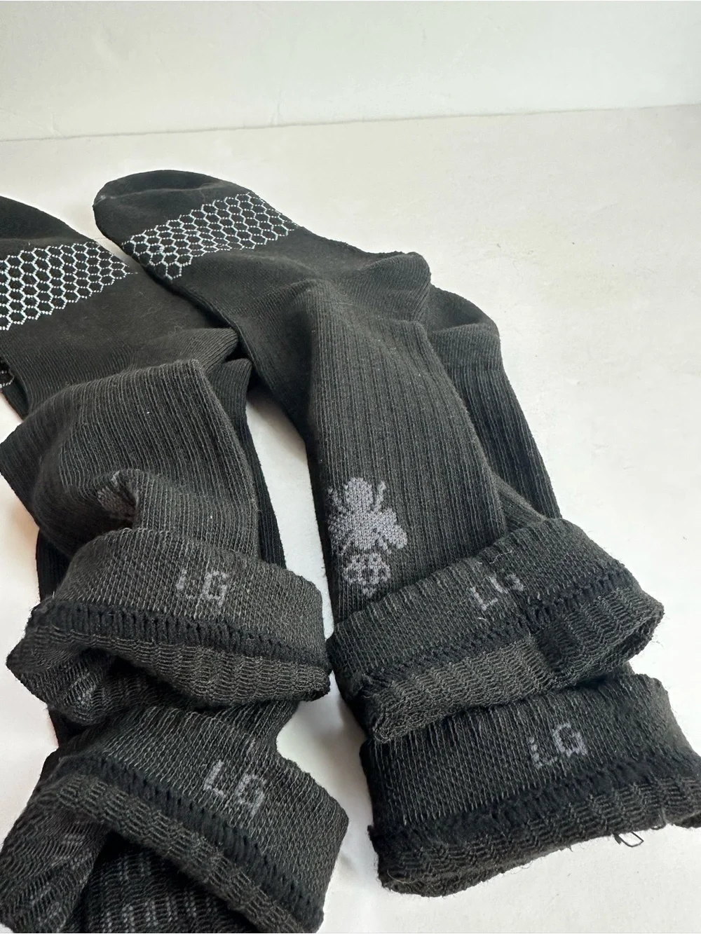 Bombas Honeycomb Calf Socks Men's Size 2 PAIRS Large Black gray
